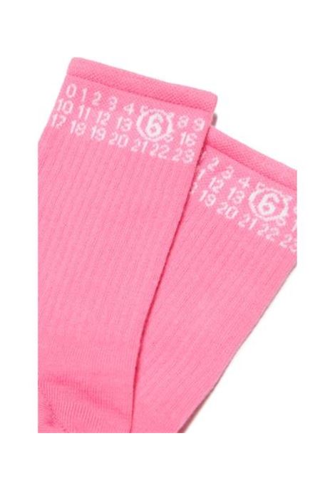Calzini a costine con logo MM6 KIDS MAISON MARGIELA | M60571 MM045M6300
